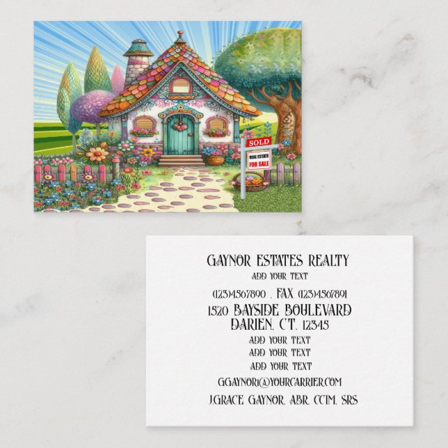 Tarjeta De Visita Realtor inmobiliario (Anverso / Reverso)