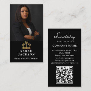 Tarjeta De Visita Realtor inmobiliario profesional Añadir código QR 