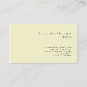 Tarjeta De Visita Realtor inmobiliario profesional pastel liso