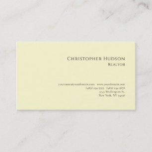 Tarjeta De Visita Realtor inmobiliario profesional pastel liso