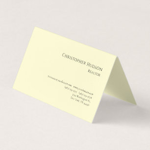 Tarjeta De Visita Realtor inmobiliario profesional pastel liso