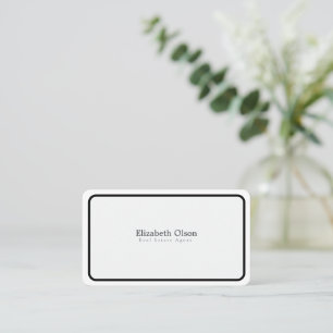 Tarjeta De Visita Realtor moderno Promocional negro blanco elegante