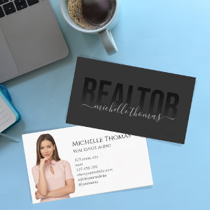 Tarjeta De Visita Realtor Real Estate Agent Profesional Añadir foto