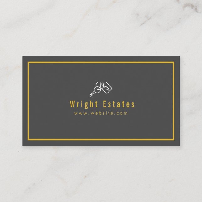 Tarjeta De Visita Realtor Real Estate Agent Services (Anverso)