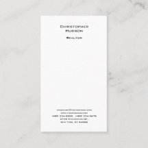 Realtor simple de llanura blanco negro profesional