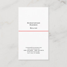 Realtor simple de llanura rojo blanco negro profes