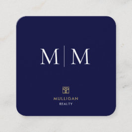 Tarjeta de visita Realtor Square de lujo