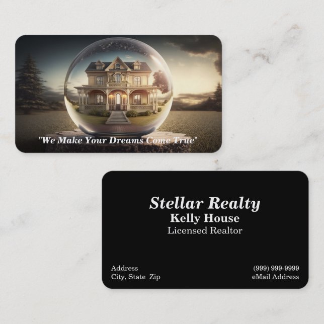 Tarjeta de visita Realty / Realtor / Real Estate (Anverso / Reverso)