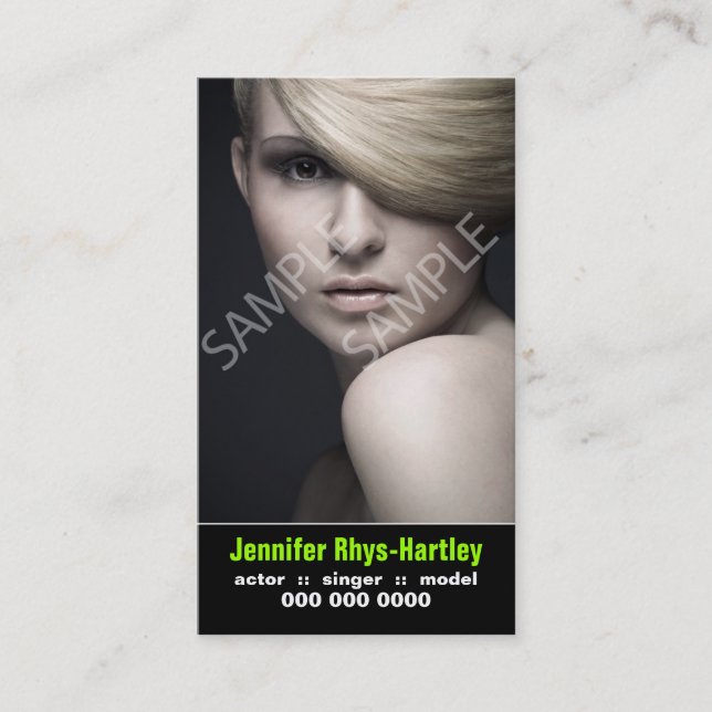 Tarjeta De Visita Reanudación vertical y captura de pantalla (Anverso)