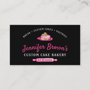 Tarjeta De Visita Rebanada de pastel Pastelería sabrosa Pastelería c