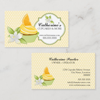Tarjeta De Visita Rebanada del naranja de la panadería de la