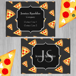 Tarjeta De Visita Rebanadas de pizza divertidas y geniales patrón Mo