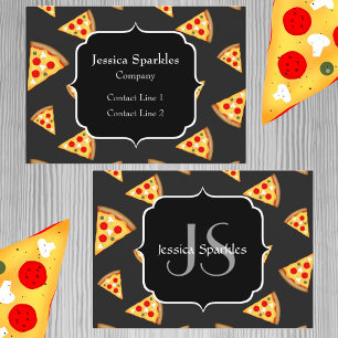 Tarjeta De Visita Rebanadas de pizza divertidas y geniales patrón Mo