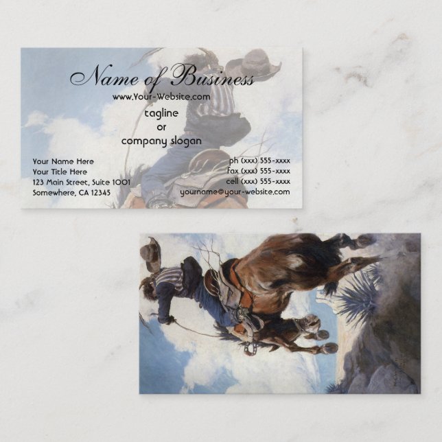 Tarjeta De Visita Rebelándose por NC Wyeth (Anverso / Reverso)