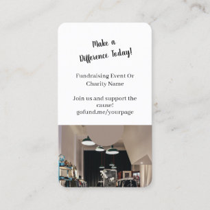Tarjeta De Visita Recaudación de fondos Donar ahora diseño de even