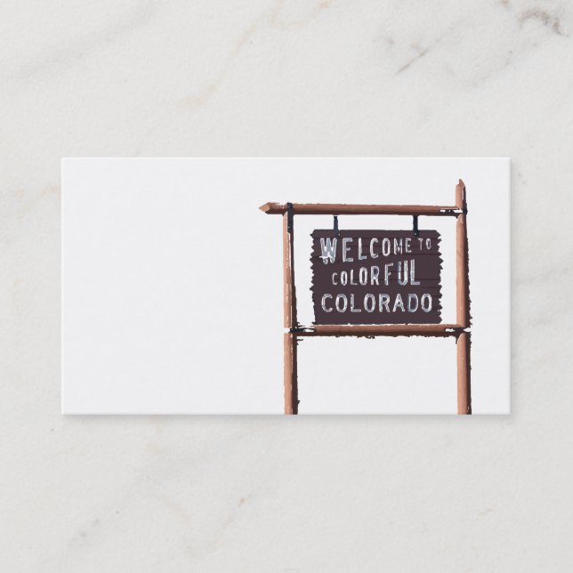 Tarjeta De Visita recepción a Colorado colorido (Anverso)