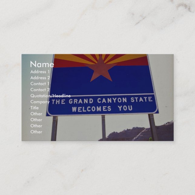 Tarjeta De Visita Recepción a la muestra de Arizona en Lupton, (Anverso)