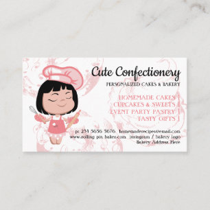 Tarjeta De Visita Receta de cocina de panadería de confitería Chef