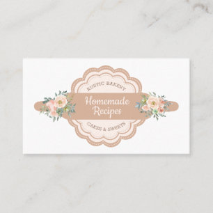 Tarjeta De Visita Receta de panadería casera de pastelero