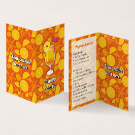 Tarjeta De Visita Receta de Tequila Sunrise