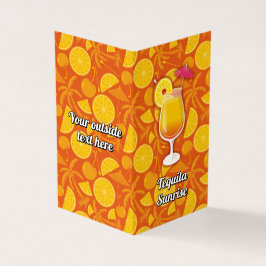 Tarjeta De Visita Receta de Tequila Sunrise