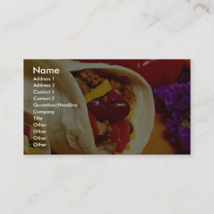 Tarjeta De Visita Receta hermosa del Burrito para los amantes de la