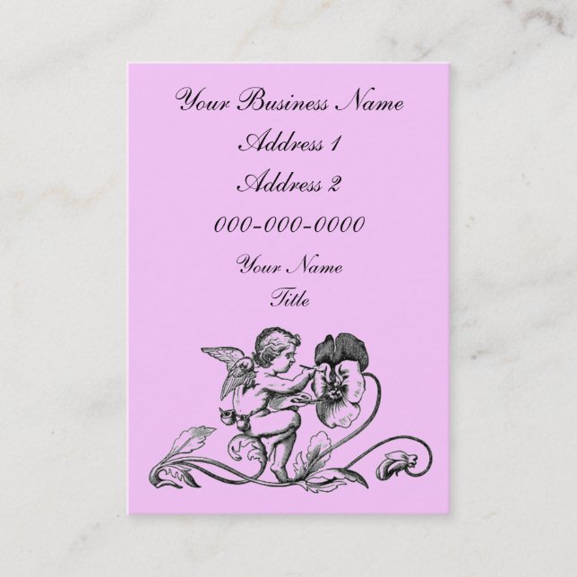 Tarjeta de visita rechoncha de la querube (Anverso)