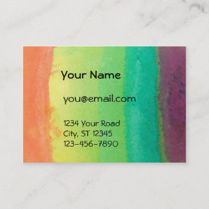 Tarjeta de visita rechoncha del arco iris