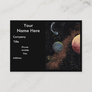 Tarjeta de visita rechoncha del tema del COMETA