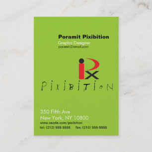 Tarjeta de visita rechoncha vertical de Pixibition