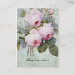 Tarjeta De Visita Rechoncho botánico de la rosaleda inglesa del