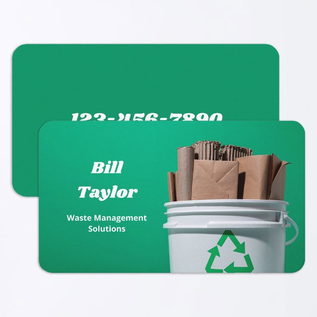 Tarjeta De Visita Reciclaje Gestión de Residuos (Recycling Business Cards)