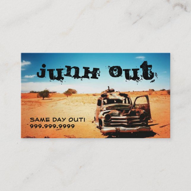 Tarjeta De Visita Reciclaje Metalizado de eliminación de chatarra (Anverso)