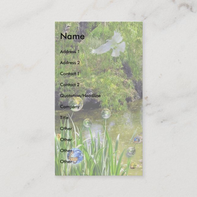 Tarjeta De Visita ¡Reciclando la Tierra! (Anverso)