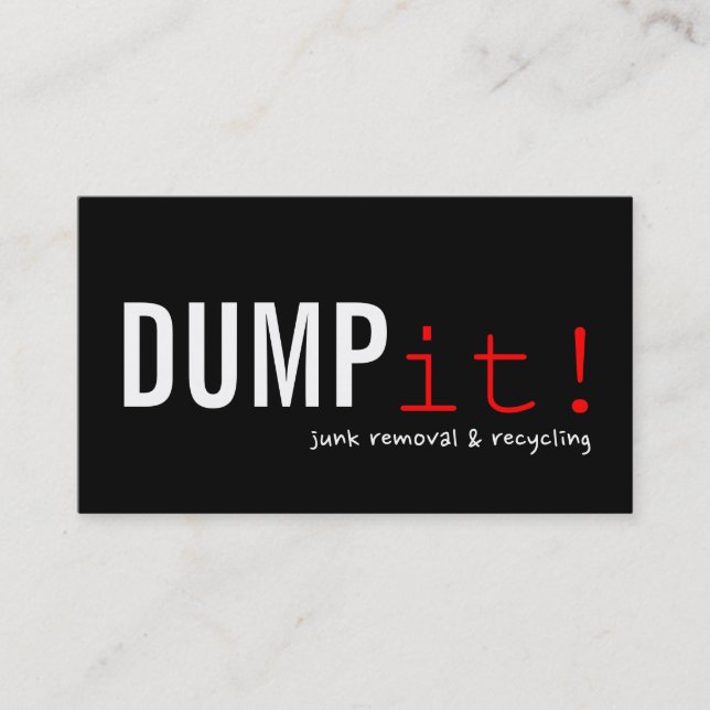 Tarjeta De Visita Reciclar eliminación Metalizado de chatarra (Anverso)