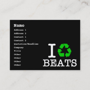 Tarjeta De Visita Reciclé Beats