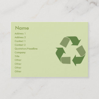 Tarjeta De Visita Recicle - rechoncho