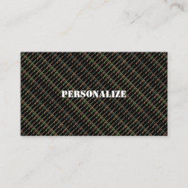 Tarjeta De Visita Reclutador de fuerzas armadas Camo Gun Black Dim