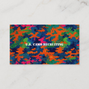 Tarjeta De Visita Reclutador de las Fuerzas Armadas Militares GI EE.