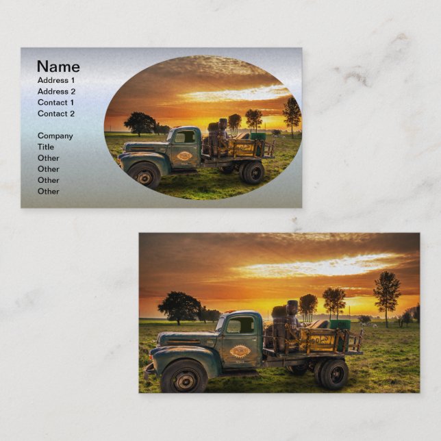 Tarjeta De Visita Recogida de antigüedades en el campo (Anverso / Reverso)