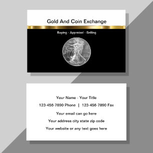 Tarjeta De Visita Recogida De Oro Y Monedas
