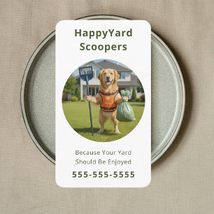Tarjeta De Visita Recolector Profesional de Caca de Perro Limpieza d