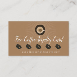 Tarjeta De Visita Recompensa de café gratis lealtad