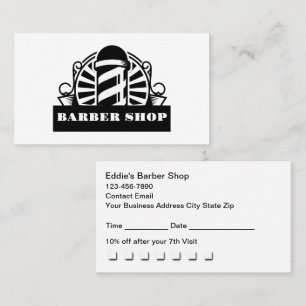 Tarjeta De Visita Recompensas de cita en barbería retro