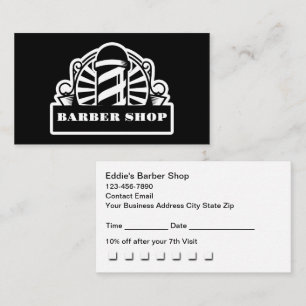 Tarjeta De Visita Recompensas de cita en la Barbería Retro