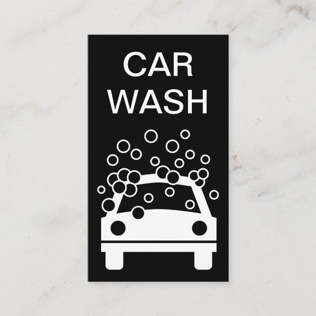 Tarjeta De Visita Recompensas por lealtad al lavado de coches (Anverso)