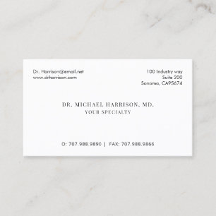 Tarjeta De Visita Recordatorio de cita con el médico y