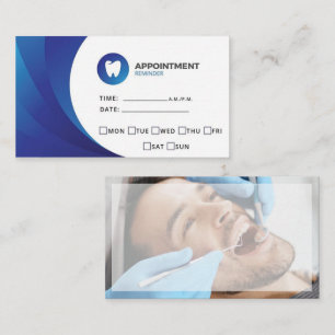 Tarjeta De Visita Recordatorio de cita con terapeuta dentista médico