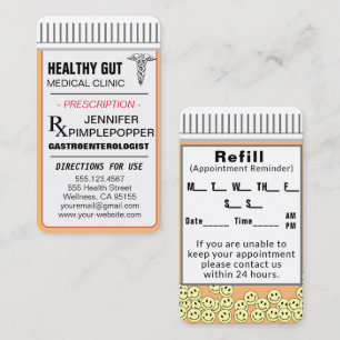 Tarjeta De Visita Recordatorio de nombramiento de GASTROENTEROLOGIST