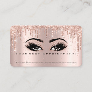 Tarjeta De Visita Recordatorio de nombramiento Eyelashes Makeup Conf